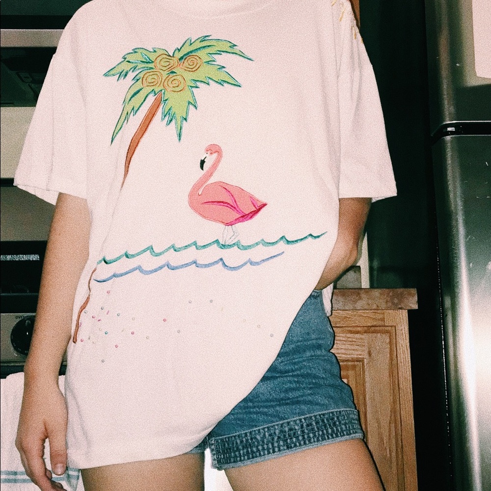 amazing tropical tee shirt coverup